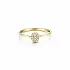 Elegant Gold Ring with Sparkling Zirconia
