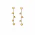 Gold Drop Earrings with Hearts