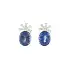 Luxury Tanzanite and Diamond Earrings in 18kt White Gold