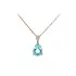 Luxury Necklace with Blue Topaz and Diamonds in Rose Gold