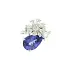 Exclusive ring with natural 4.78 ct tanzanite and diamonds in white gold