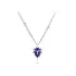 Exclusive necklace with natural 4.93 ct tanzanite and diamonds in white gold