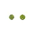Earrings in 18k white gold with peridots 3.80 ct