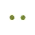 Stud earrings in 18k white gold with peridots 3.15 ct
