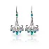 Gold Earrings with Blue Topaz and Diamonds Gea Genus