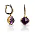 Gold Earrings with Amethyst Carrera y Carrera Eternal Lia