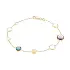 14k Gold Bracelet with Colored Gemstones