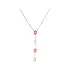 14k Gold Necklace with Pink Stones