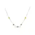 14k Gold Necklace with Green Stones and Zirconia