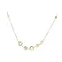 14K Gold Necklace with Green Stones and Zircons