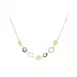 Luxury 14K Gold Necklace with Purple Stones