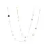 Elegant 14k gold necklace with colorful stones