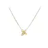 Elegant gold necklace with a flower pendant and zirconia
