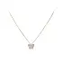 Elegant rose gold necklace with butterfly and zircon stones
