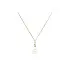 Delicate gold necklace with a teardrop zircon