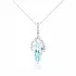 Exclusive white gold necklace with aquamarine and diamonds