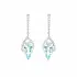 White gold earrings with aquamarine and diamonds