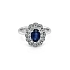 Gold Ring with Sapphire and Diamonds