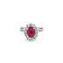 Gold Ring with Ruby and Diamonds