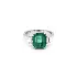 Gold Ring with Emerald and Diamonds