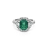 Gold Ring with Emerald and Diamonds