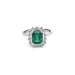 Gold Ring with Emerald and Diamonds