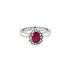 Gold Ring with Ruby and Diamonds