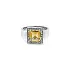 Gold Ring with Citrine and Diamonds