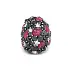 Gold Ring with Rubies, Black and White Diamonds