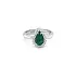 Gold Ring with Emerald and Diamonds