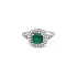 Gold Ring with Emerald and Diamonds