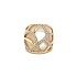 Gold Ring with Pearl and Diamonds
