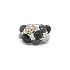 Gold Ring Crivelli with Black, Grey and White Diamonds
