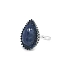Golden Ring with Sapphires and Quartz