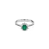 Gold Ring with Emerald and Diamonds