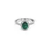 Gold Ring with Emerald and Diamonds