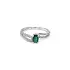 Gold Ring with Emerald and Diamonds