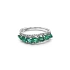 Gold Ring with Emeralds and Diamonds