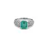 Gold Ring with Emerald and Diamonds