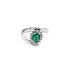 Gold Ring with Emerald and Diamonds