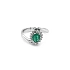 Gold Ring with Emerald and Diamonds