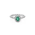 Gold Ring with Emerald and Diamonds