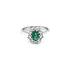 Gold Ring with Emerald and Diamonds