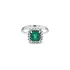 Gold Ring with Emerald and Diamonds