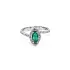 Gold Ring with Emerald and Diamonds