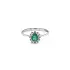 Gold Ring with Emerald and Diamonds
