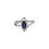 Gold Ring with Sapphire and Diamonds