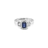 Gold Ring with Sapphire and Diamonds