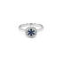 Gold Ring with Sapphire and Diamonds