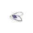 Gold Ring with Sapphire and Diamonds